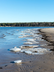 frozen sea beach