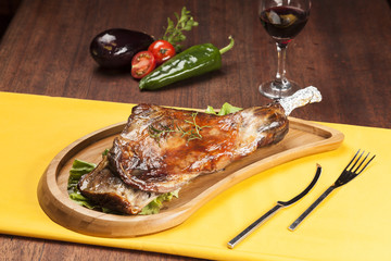 Roast shoulder of lamb