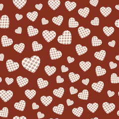 Seamless pattern with hearts