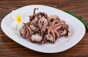 Boiled octopus