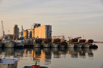 Beautiful Italian port embankment , Ancona, Marche