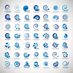 Poster Unusual Spirals Set - Isolated On Gray Background - Vector Illustration, Graphic Design Editable For Your Design © milosdizajn