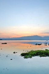 Fototapeta premium Evening sky And shadow in the lagoons
