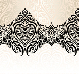 Wedding vintage floral invitation background design