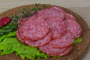 Sliced salami