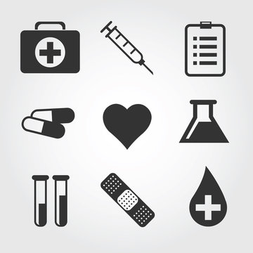 Medical icon, flat design