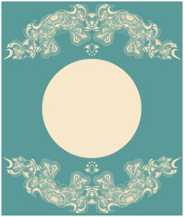 Vintage blue invitation