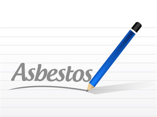 asbestos message sign illustration design