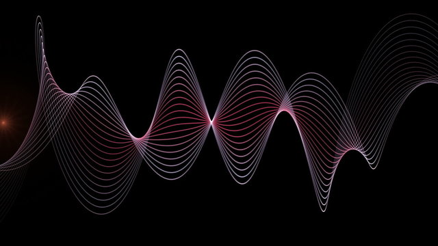 technology video &ndash; stripe object and lights &ndash; loop HD