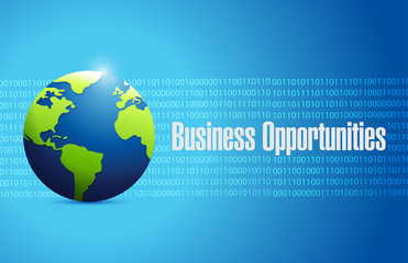 business opportunities globe sign