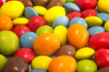 Colorful peanuts and smarties