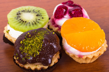 Cakes with Fruits and Cacao