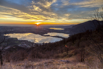 Brianza: sunset over the lakes of Lombardy