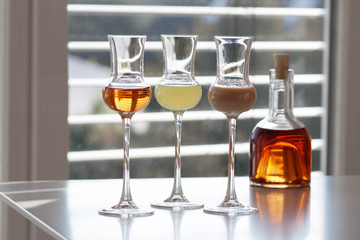 Various alcoholic drinks