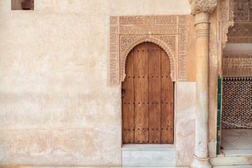 Fototapeta na wymiar Arab door in the Alhambra of Granada, Andalusia, Spain