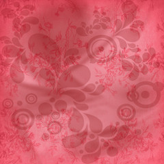 Celebrations - Pink Background With Flowers And Leaves Patterns