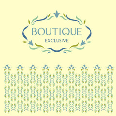 Vector logo store utensils, cosmetics, home textiles and