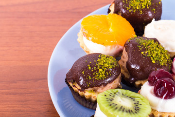 Sweet Cakes with Fruits