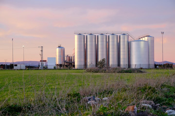 Spanish Wine Cooperative Cellar Landscape