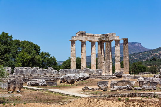 Nemea ancient temple, Peloponnese, Greece