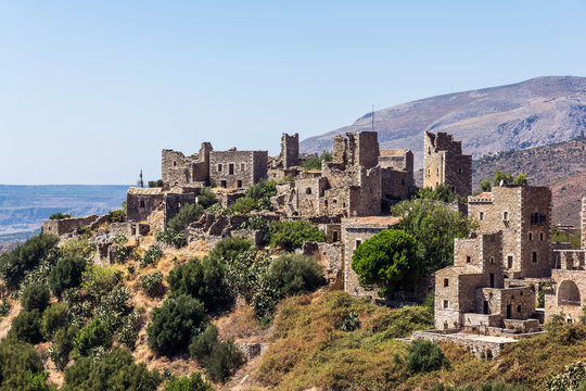 Vathia historic village in Peloponnese, Greece