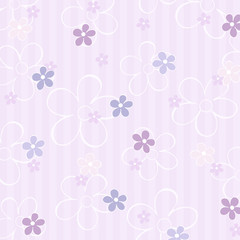 Fototapeta na wymiar lila Hintergrund gestreift mit Blumen Karte
