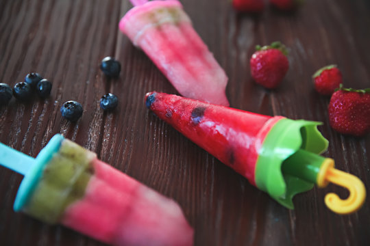 Close Up Of Homemade Lollies