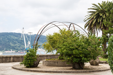Ferrol garden in front of the port