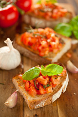 Frische Bruschetta brot