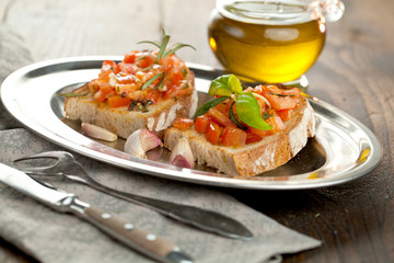 Frische Bruschetta brot