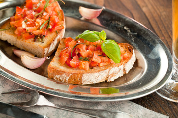 Frische Bruschetta brot