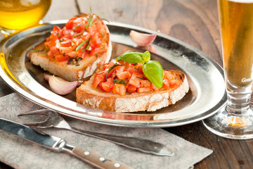 Frische Bruschetta brot