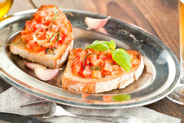 Frische Bruschetta brot