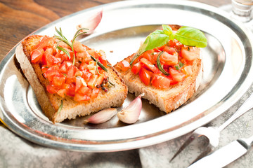Frische Bruschetta brot