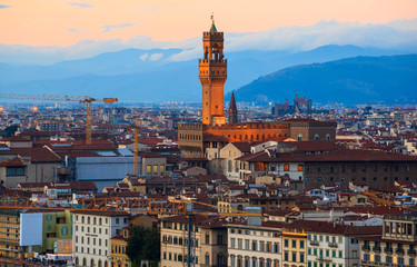 Naklejka premium Tower of Palazzo Vecchio in Firenze