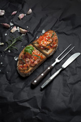 Frische Bruschetta brot