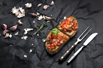 Frische Bruschetta brot