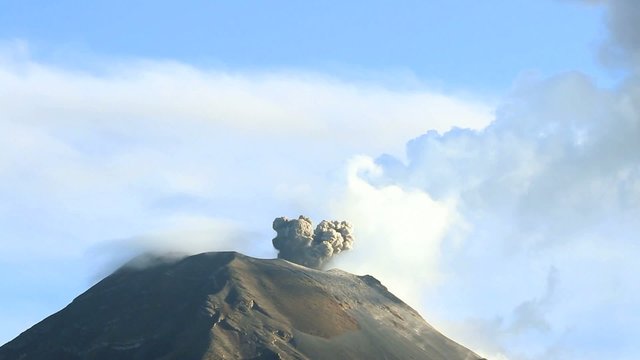 Tungurahua Volcano erupting, Ecuador