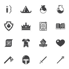 Fantasy game trendy icons