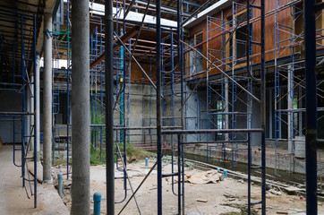 Courtyard of House under construction