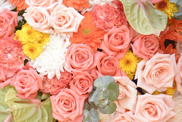 Obraz na płótnie Canvas flower bouquets , bunch of flowers