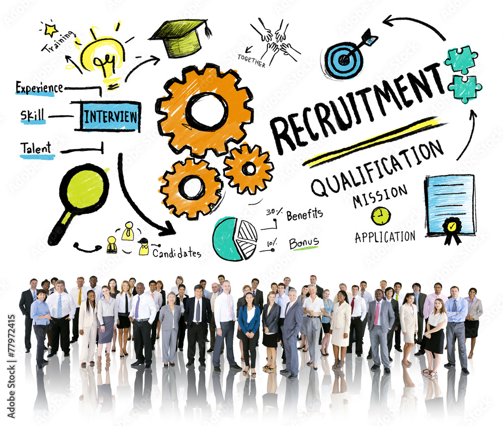 Wall mural diversity business people recruitment profession concept - Wall murals