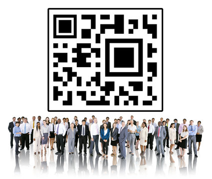 Bar Code Identity Marketing Data Encryption Concept