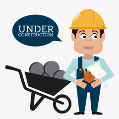 Construction design, vector illustration.