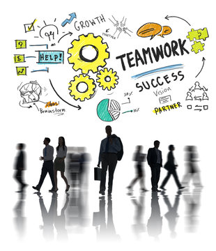 Teamwork Team Together Collaboration Business Commuter Travel Co