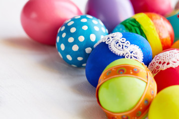 Fototapeta na wymiar Collection of Easter eggs