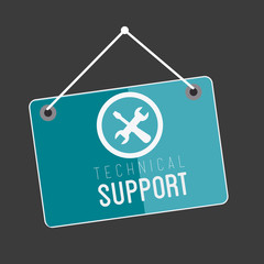 Technical support design ,vector illustration.
