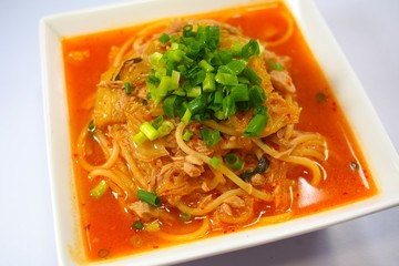 キムチのスープスパ