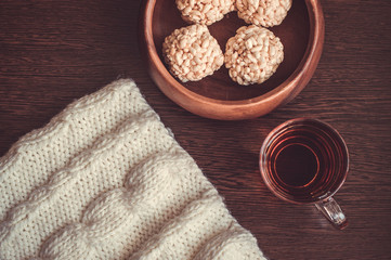 Teacup and rice crispy balls