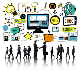 Business People Web Design Content Partnership Concept